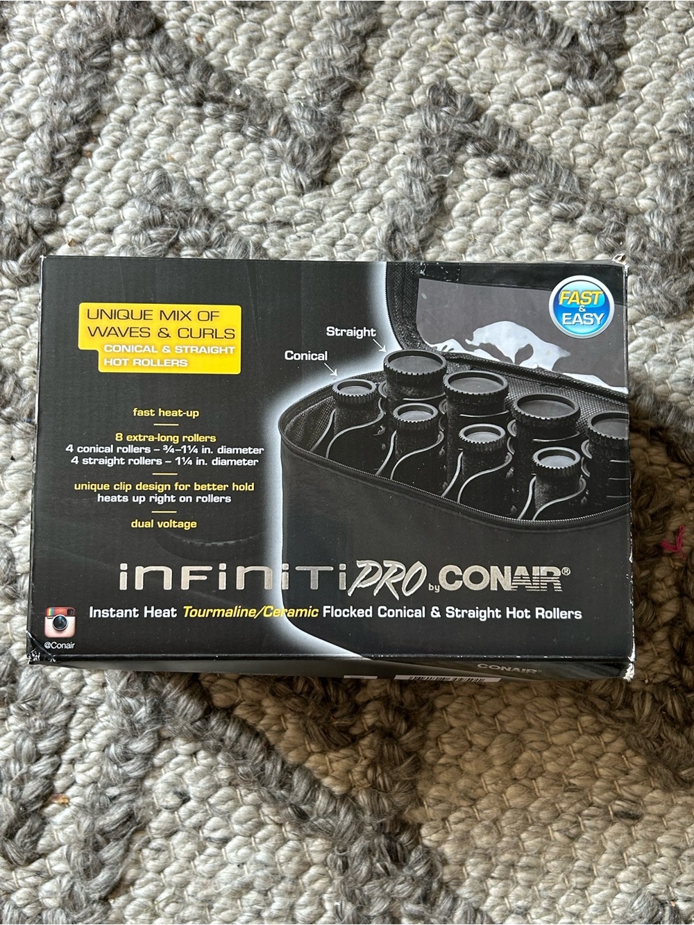 Conair InfinitiPRO Black Tourmaline/Ceramic Hot Rollers